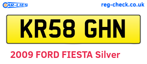 KR58GHN are the vehicle registration plates.