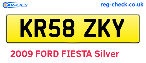 KR58ZKY are the vehicle registration plates.