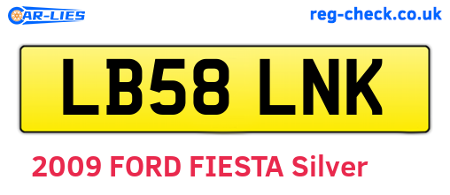 LB58LNK are the vehicle registration plates.