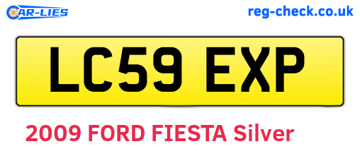 LC59EXP are the vehicle registration plates.