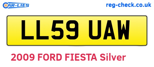 LL59UAW are the vehicle registration plates.