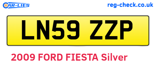 LN59ZZP are the vehicle registration plates.