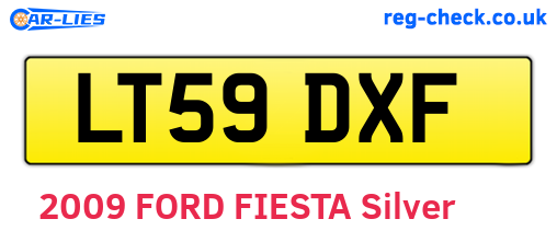 LT59DXF are the vehicle registration plates.