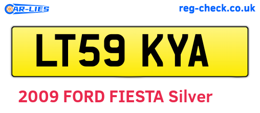 LT59KYA are the vehicle registration plates.