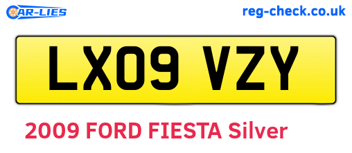 LX09VZY are the vehicle registration plates.