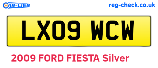 LX09WCW are the vehicle registration plates.