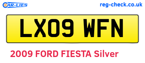 LX09WFN are the vehicle registration plates.