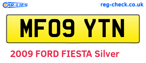 MF09YTN are the vehicle registration plates.