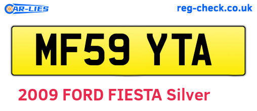MF59YTA are the vehicle registration plates.