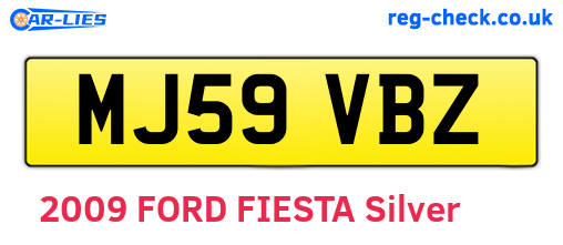 MJ59VBZ are the vehicle registration plates.