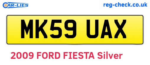 MK59UAX are the vehicle registration plates.