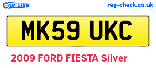 MK59UKC are the vehicle registration plates.