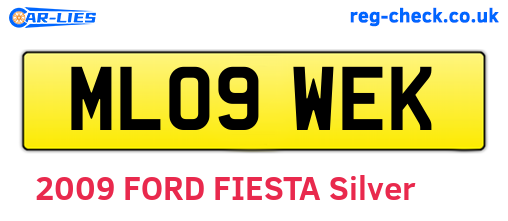 ML09WEK are the vehicle registration plates.