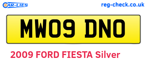 MW09DNO are the vehicle registration plates.