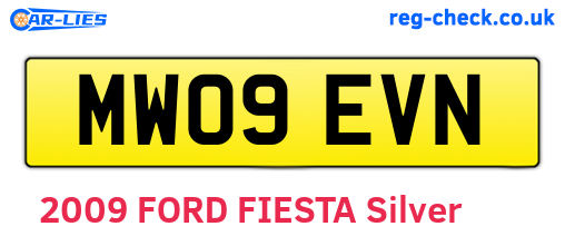 MW09EVN are the vehicle registration plates.