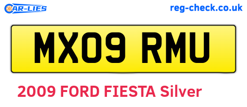 MX09RMU are the vehicle registration plates.