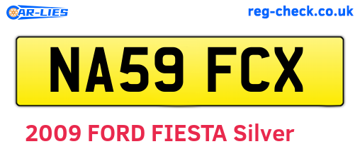 NA59FCX are the vehicle registration plates.