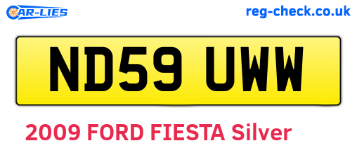 ND59UWW are the vehicle registration plates.