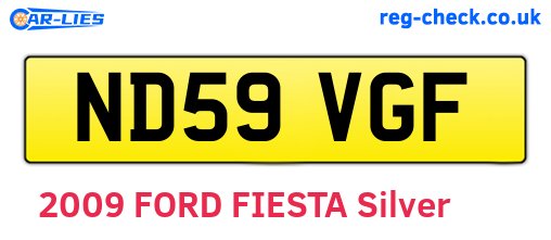 ND59VGF are the vehicle registration plates.