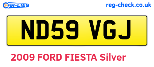 ND59VGJ are the vehicle registration plates.