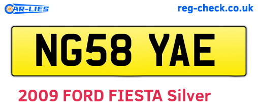 NG58YAE are the vehicle registration plates.