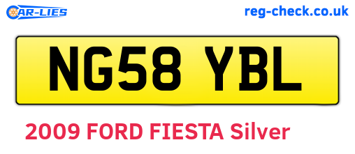 NG58YBL are the vehicle registration plates.