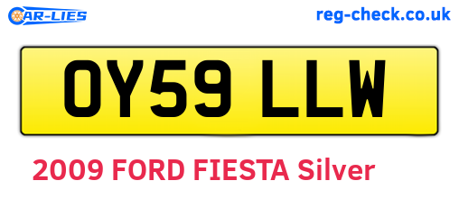 OY59LLW are the vehicle registration plates.