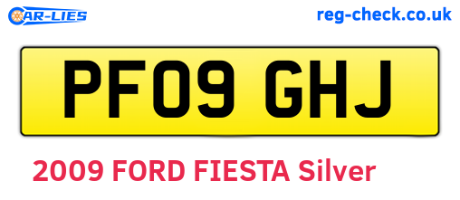 PF09GHJ are the vehicle registration plates.