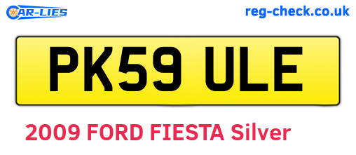 PK59ULE are the vehicle registration plates.