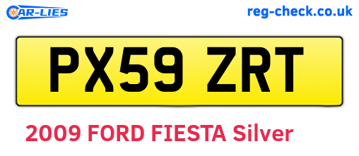 PX59ZRT are the vehicle registration plates.