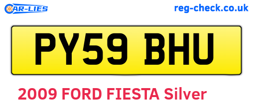 PY59BHU are the vehicle registration plates.