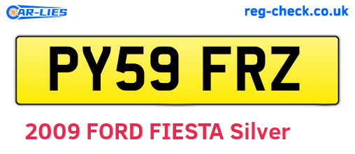 PY59FRZ are the vehicle registration plates.