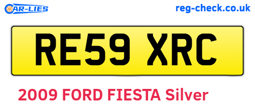 RE59XRC are the vehicle registration plates.