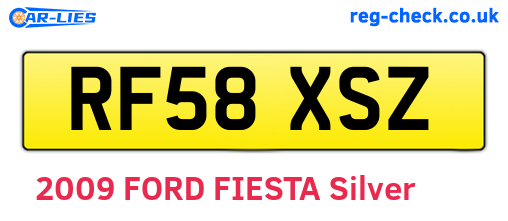 RF58XSZ are the vehicle registration plates.