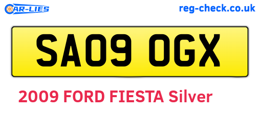SA09OGX are the vehicle registration plates.