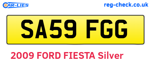 SA59FGG are the vehicle registration plates.