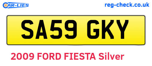 SA59GKY are the vehicle registration plates.