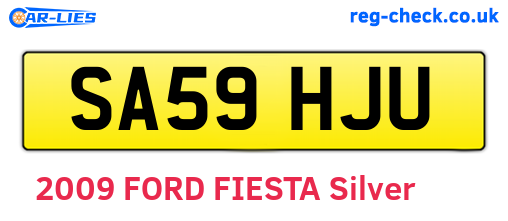 SA59HJU are the vehicle registration plates.