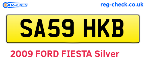 SA59HKB are the vehicle registration plates.