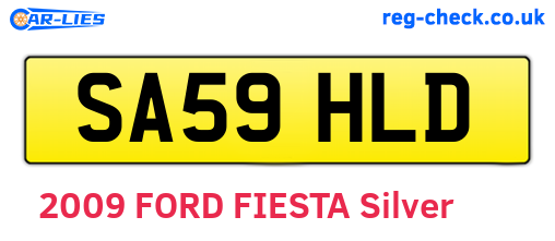 SA59HLD are the vehicle registration plates.