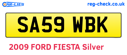 SA59WBK are the vehicle registration plates.