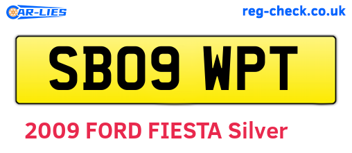 SB09WPT are the vehicle registration plates.