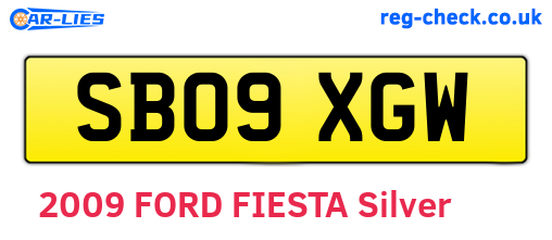 SB09XGW are the vehicle registration plates.