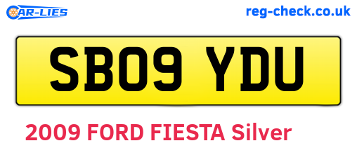 SB09YDU are the vehicle registration plates.