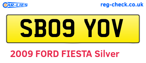 SB09YOV are the vehicle registration plates.