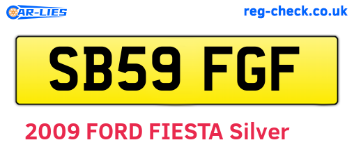 SB59FGF are the vehicle registration plates.