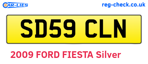 SD59CLN are the vehicle registration plates.