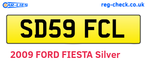 SD59FCL are the vehicle registration plates.