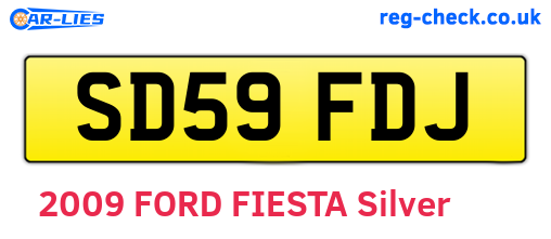 SD59FDJ are the vehicle registration plates.