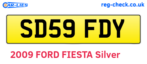 SD59FDY are the vehicle registration plates.